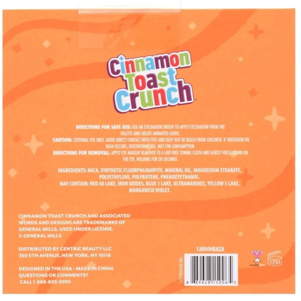 Cinnamon Toast Crunch Eyeshadow Palette - Vibrant Colors